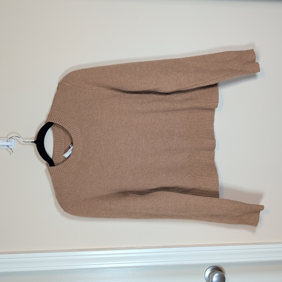Tibi Cashmere Brown Crew Neck Sweater - Picture 1 of 6